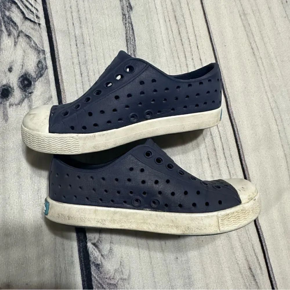 Native‎ Jefferson Navy Blue Kids Slip On Water Shoes Size C8
